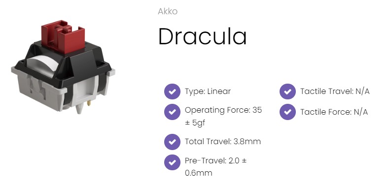 Akko switch Dracula H3