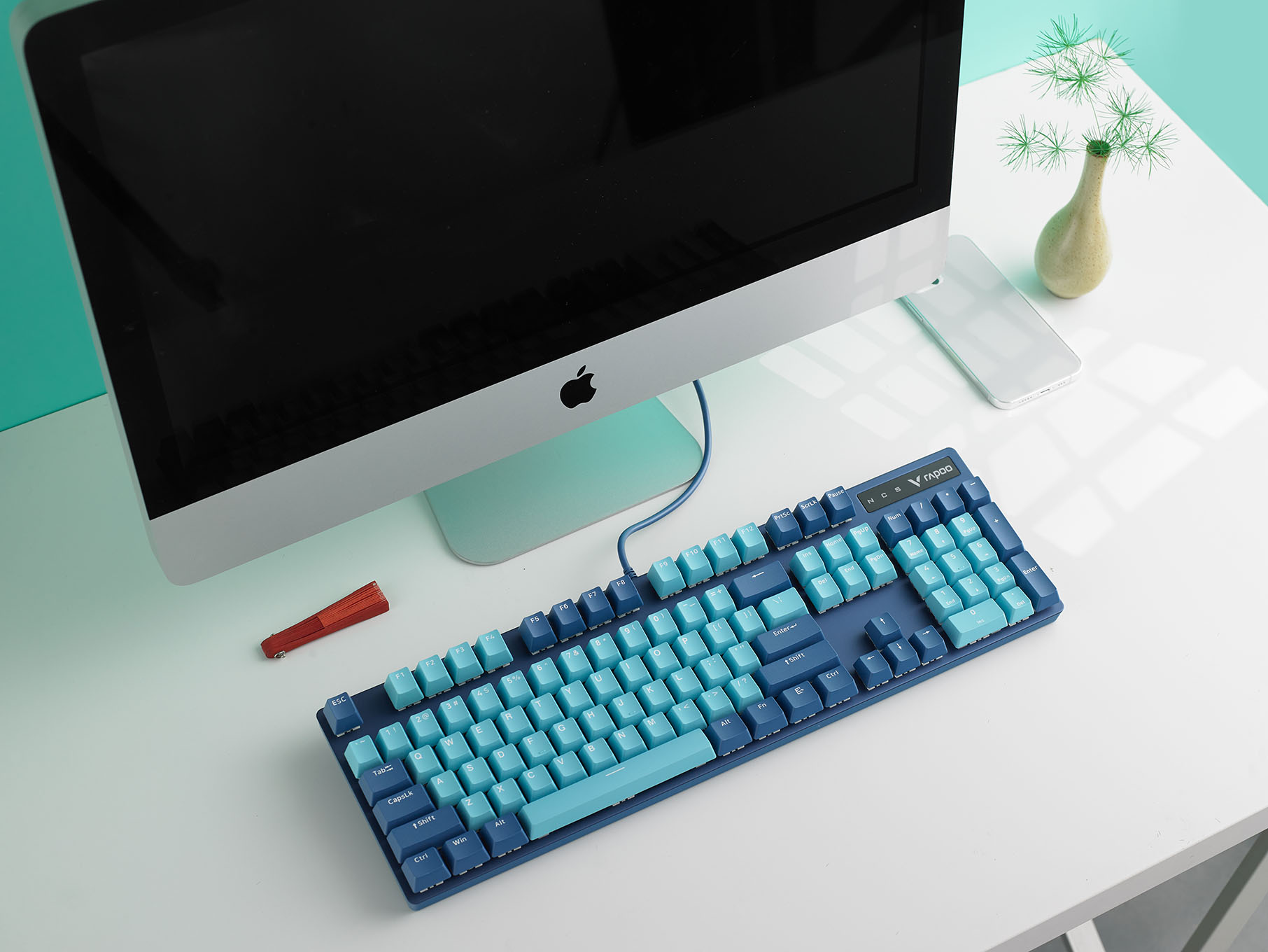 Bàn phím cơ Rapoo V500 Pro Cyan Blue H5