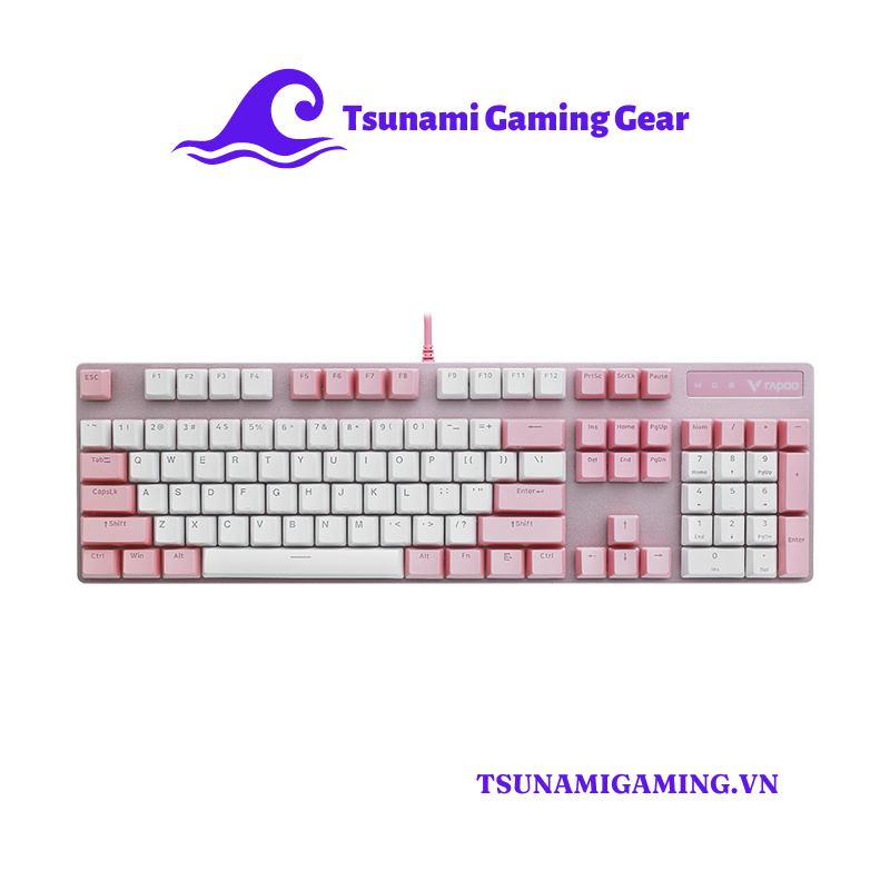 Bàn phím cơ Rapoo V500 Pro White Pink H1