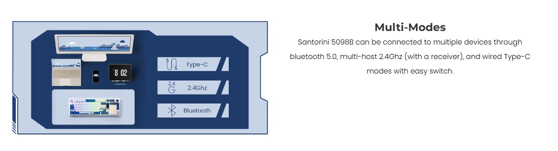 Bàn phím cơ Akko 5098B Santorini H6