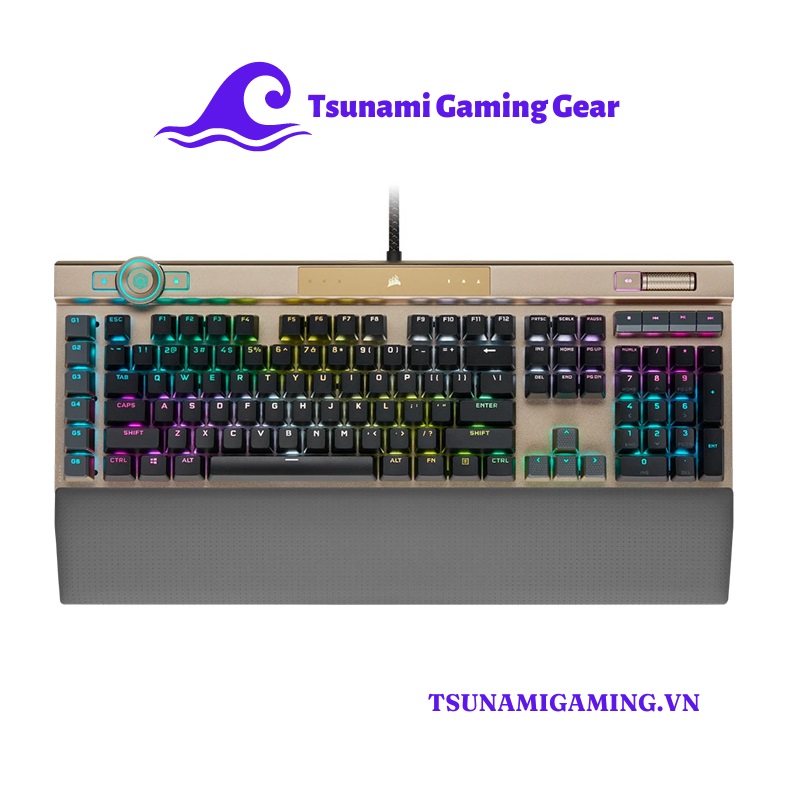 Bàn phím cơ Corsair K100 RGB Optical Gold H1