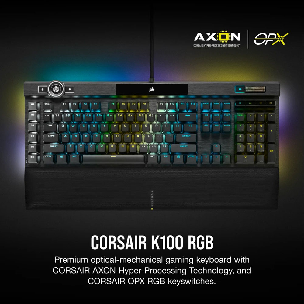 Bàn phím cơ Corsair K100 RGB Optical H2