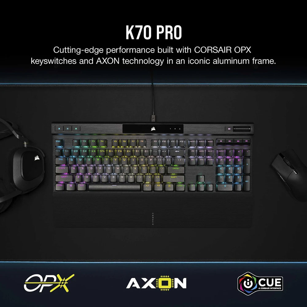 Bàn phím cơ Corsair K70 Pro RGB OPX Black H3