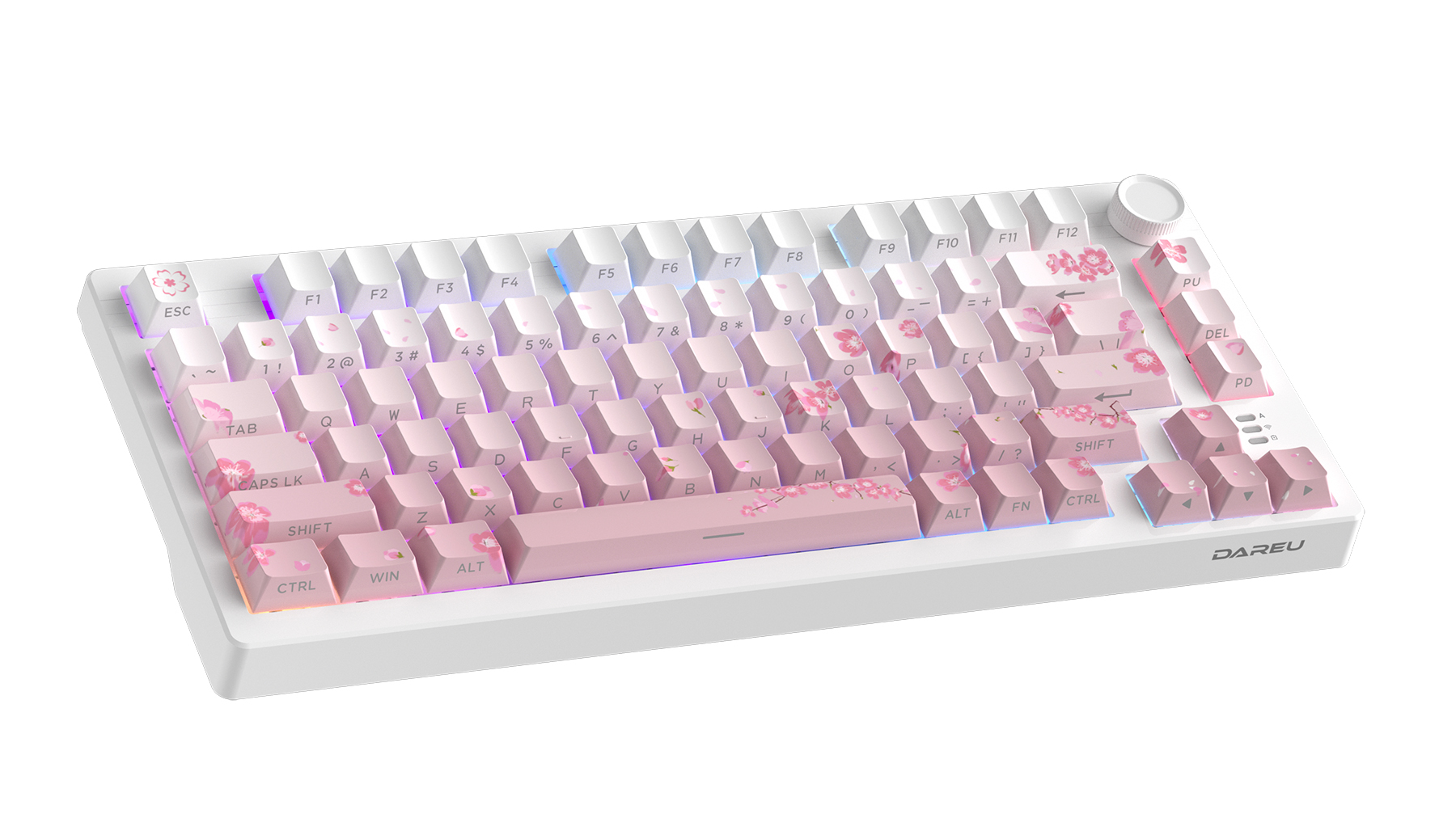 Bàn phím cơ DareU EK75 Pro Sakura Pink H8