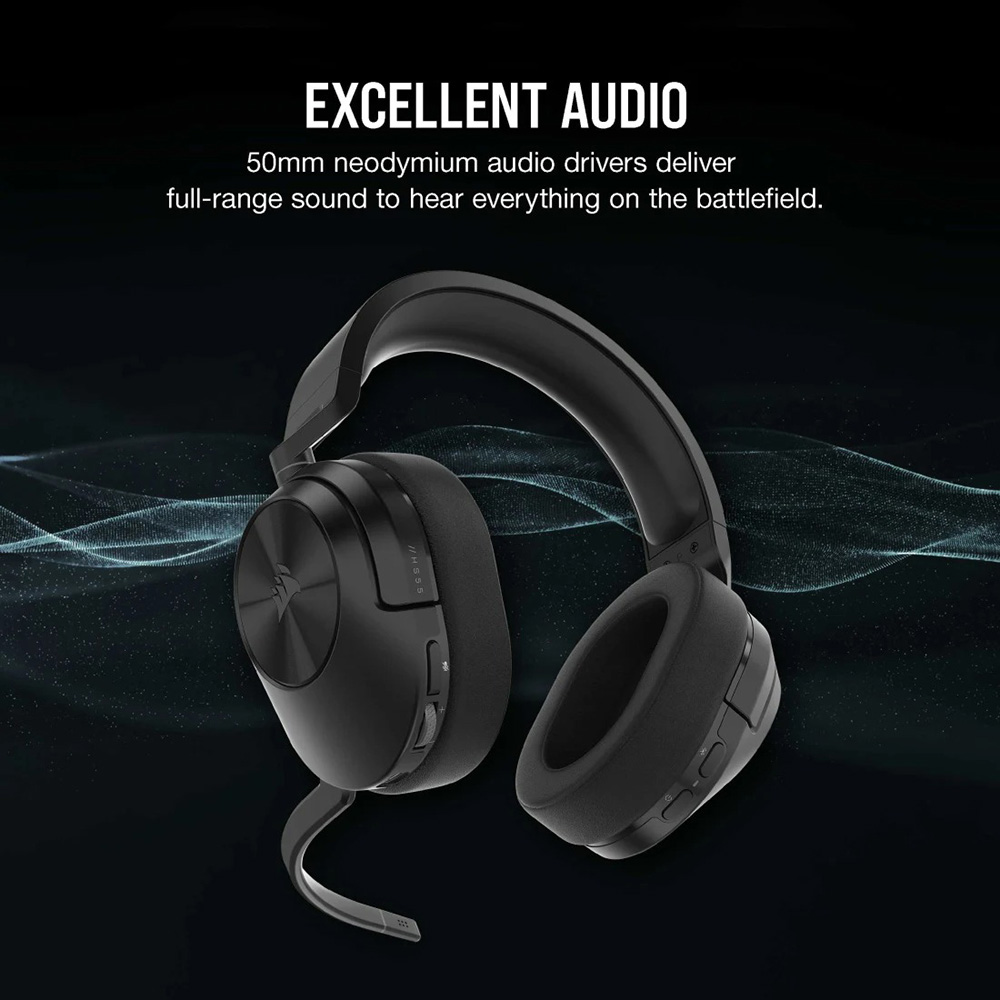 Tai nghe Corsair HS55 Wireless Core Black H3