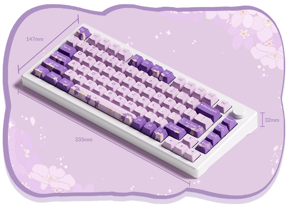 Bàn phím cơ Akko MOD007-HE PC Purple Melody H13