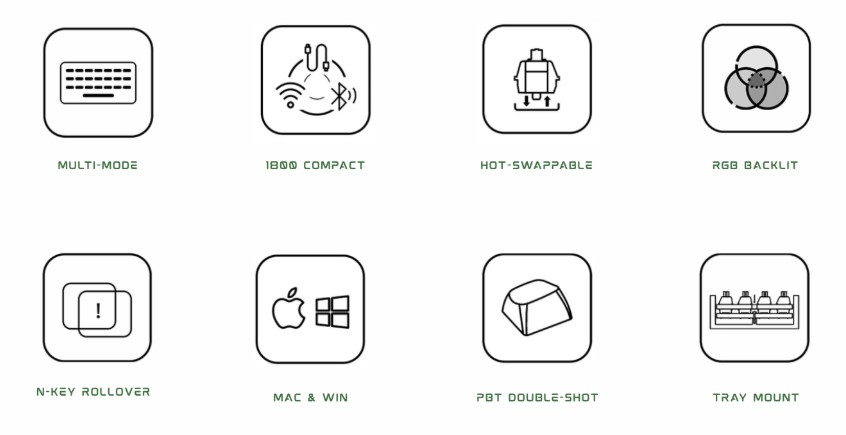 Bàn phím cơ Akko 3098B Matcha Red Bean H3