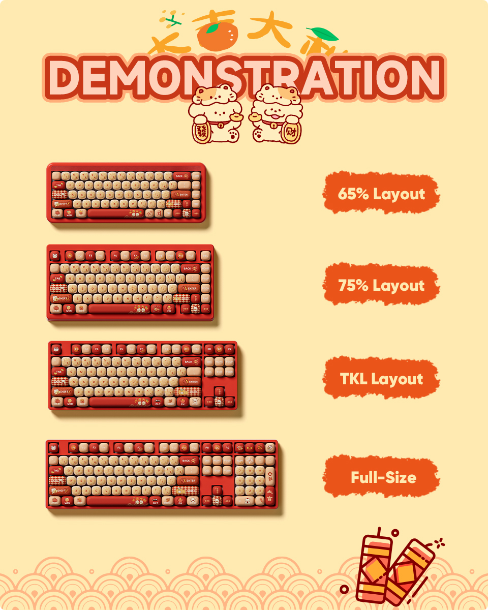 Keycap Akko Lucky Tangerine H8