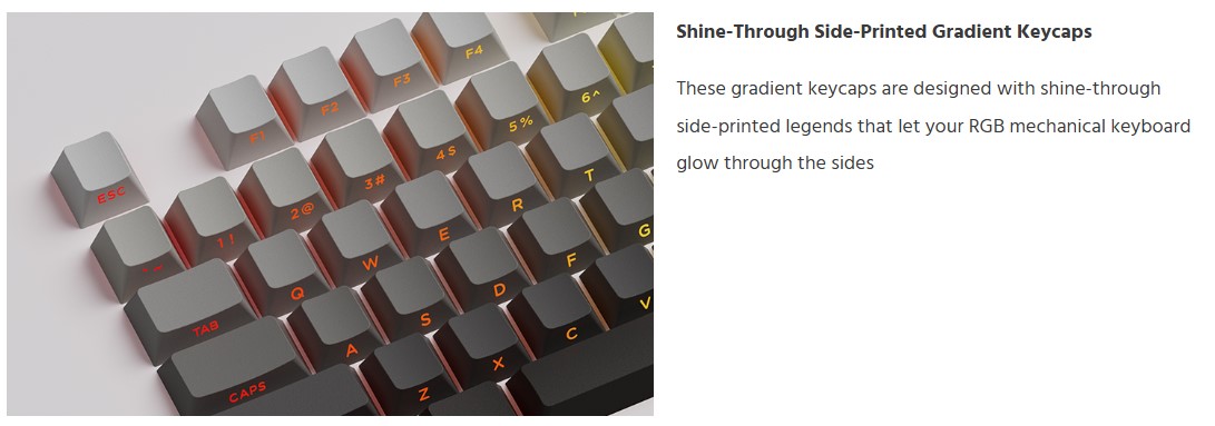 Keycap Veekos Black Gradient H6