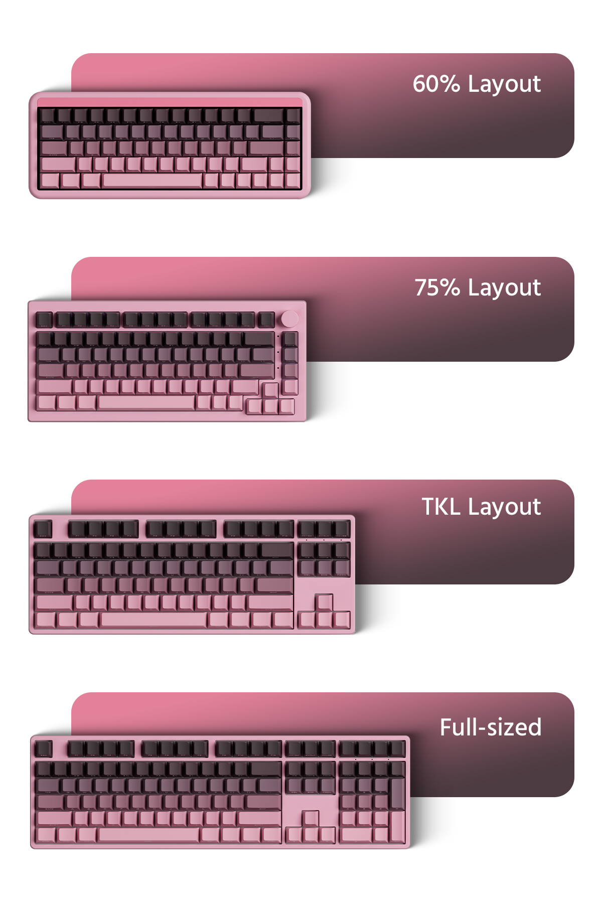 Keycap Veekos Black Pink Gradient H10