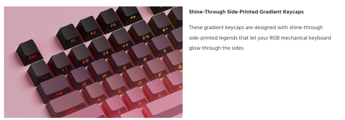 Keycap Veekos Black Pink Gradient H6