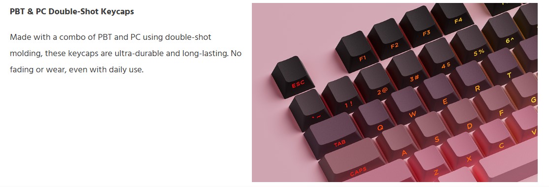 Keycap Veekos Black Pink Gradient H7