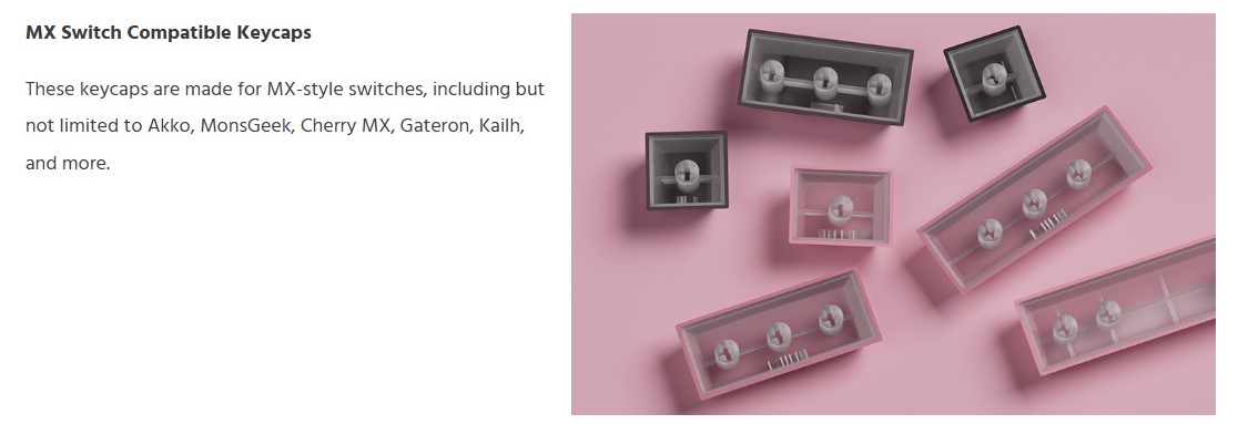 Keycap Veekos Black Pink Gradient H8