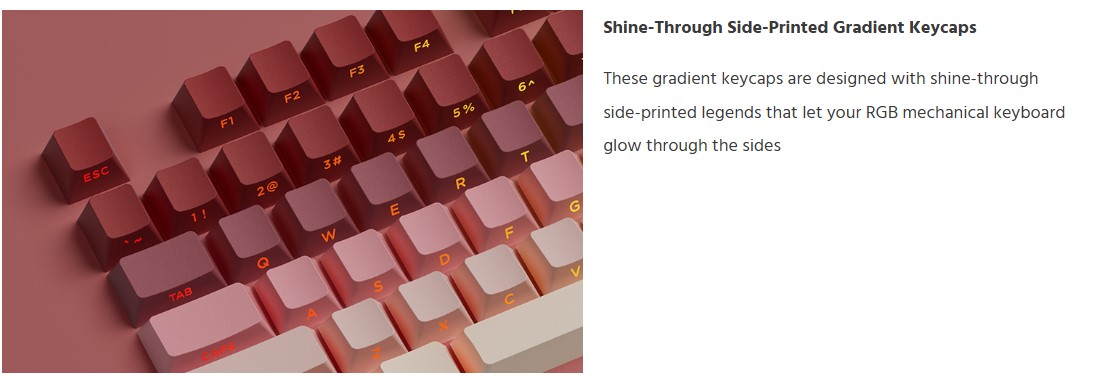 Keycap Veekos Rose Latte Gradient H6